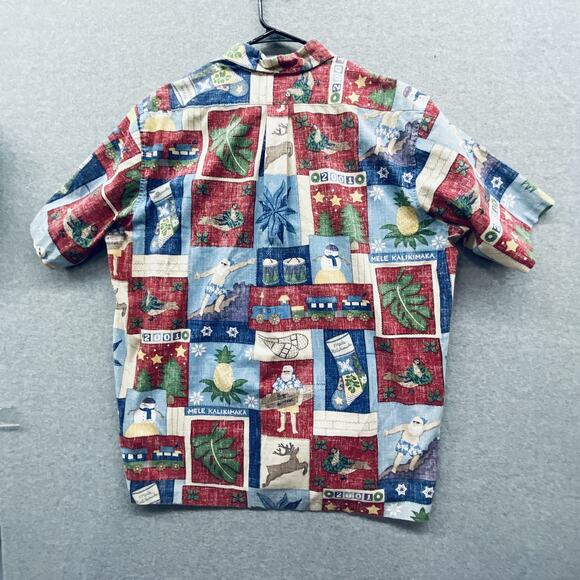 Vintage Reyn Spooner Shirt Mens 2XL Christmas Hawaiian Mele Kalikimaka 2001 y2k - Picture 8 of 8